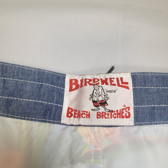RARE Birdwell Beach Britches Board Shorts 34" Paradise Transparent Floral Lined - Picture 7 of 16